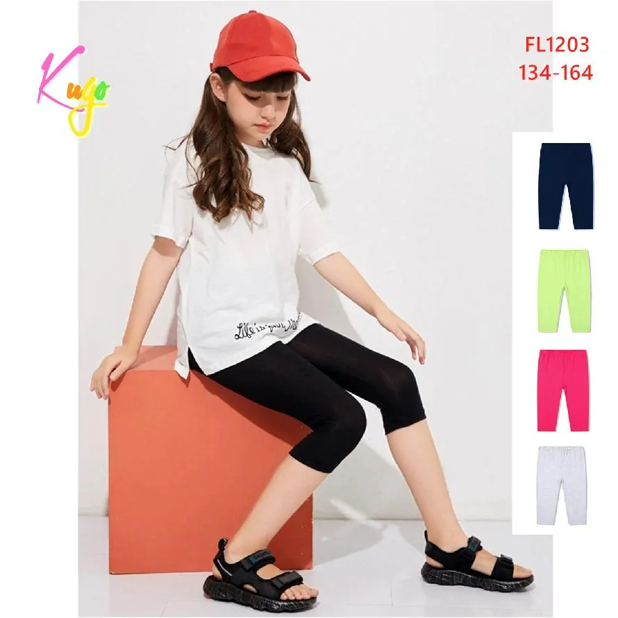 Dívčí 3/4 legíny Kugo FL1203 zelené