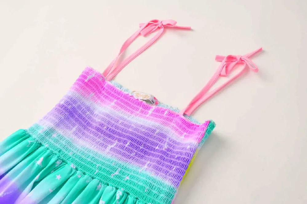 Dívčí šaty Kugo JC8511 světle růžová ramínka