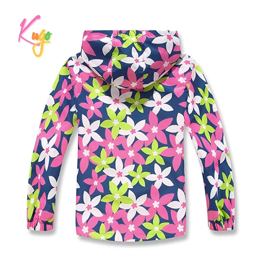 Dívčí šusťáková bunda zateplená Kugo B2839 tmavě modrá