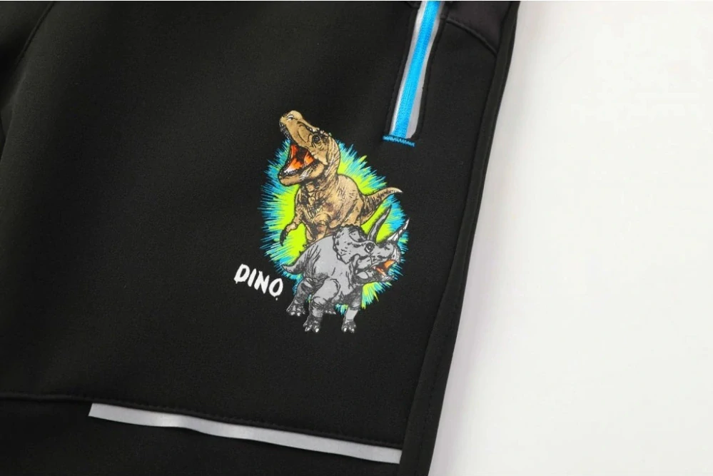 Chlapecké softshellové kalhoty zateplené Kugo HK5612, tmavě šedé / modrý pas