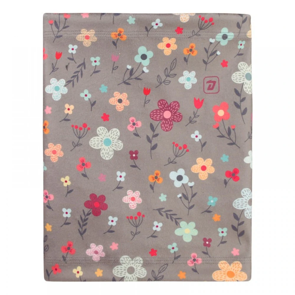 Flísový nákrčník Dráče Yetti - vzor 31 - šedá - kytičky