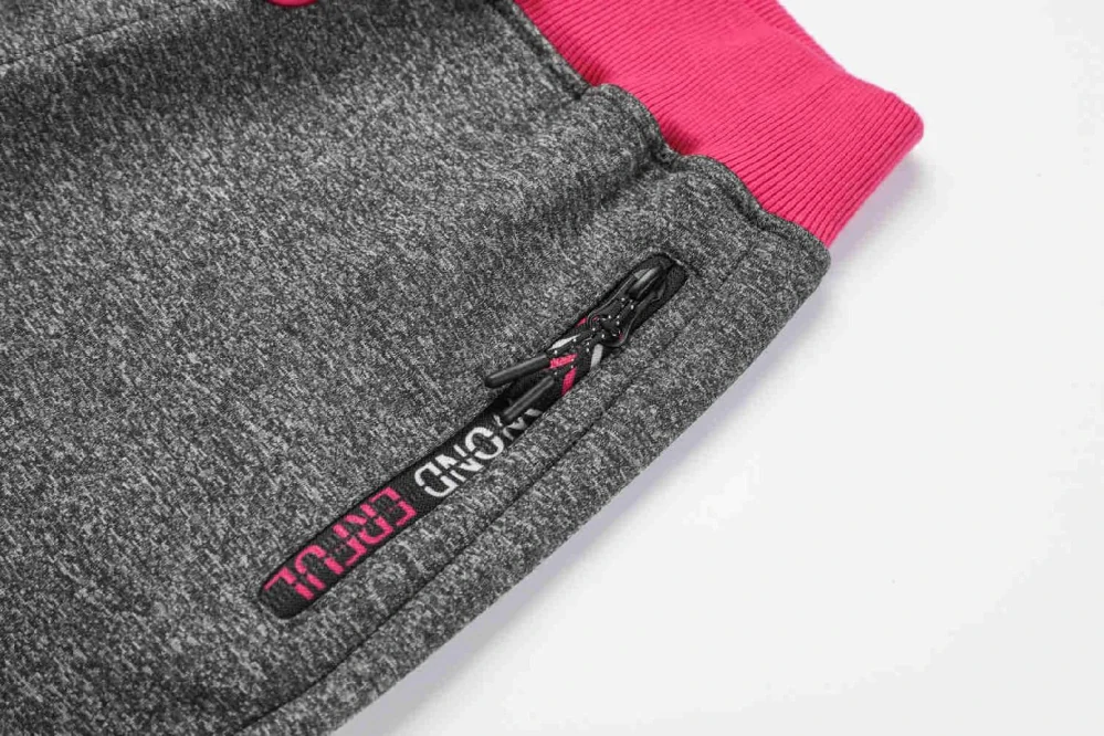 Teplé softshellové tepláky dívčí Kugo GK8636 šedý melír