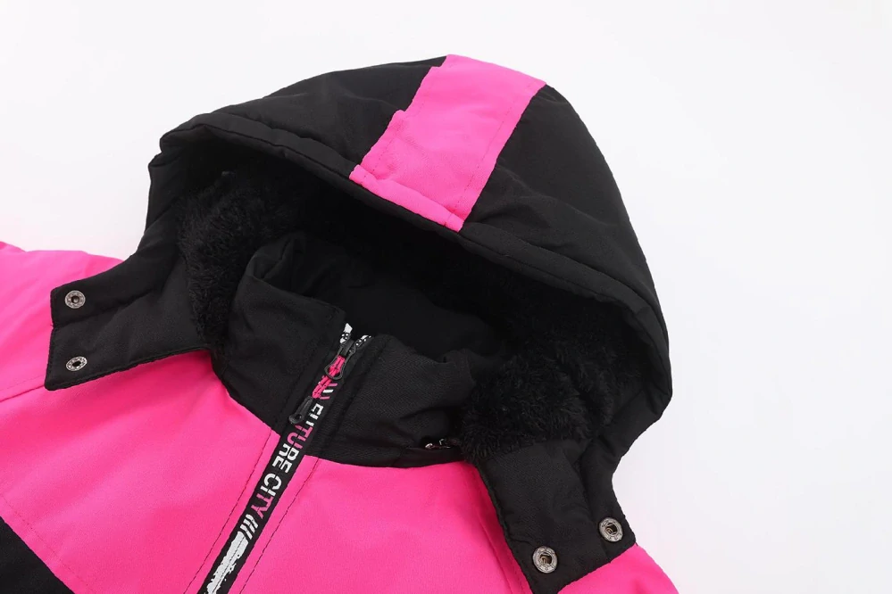 Dívčí zimní bunda Kugo BU617 černá / růžová