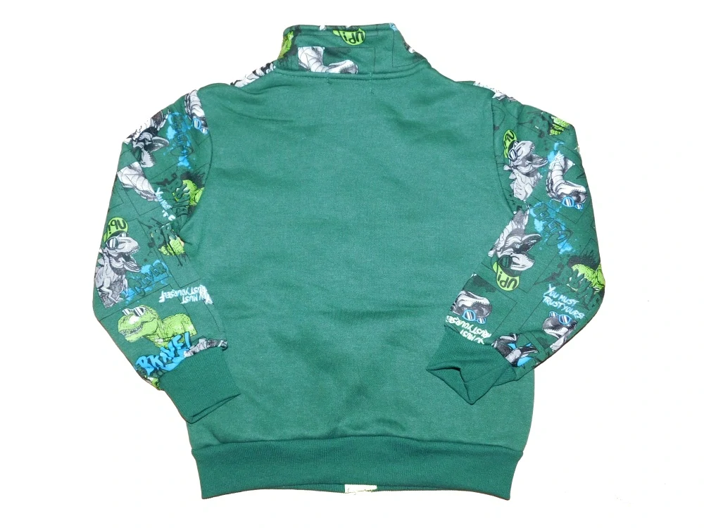 Teplá chlapecká mikina Kugo GM9778 zelená