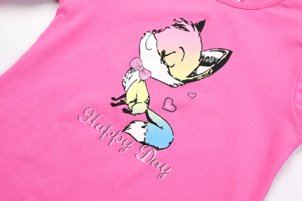 Dívčí tričko dl.r. Kugo HC9295 světle růžové