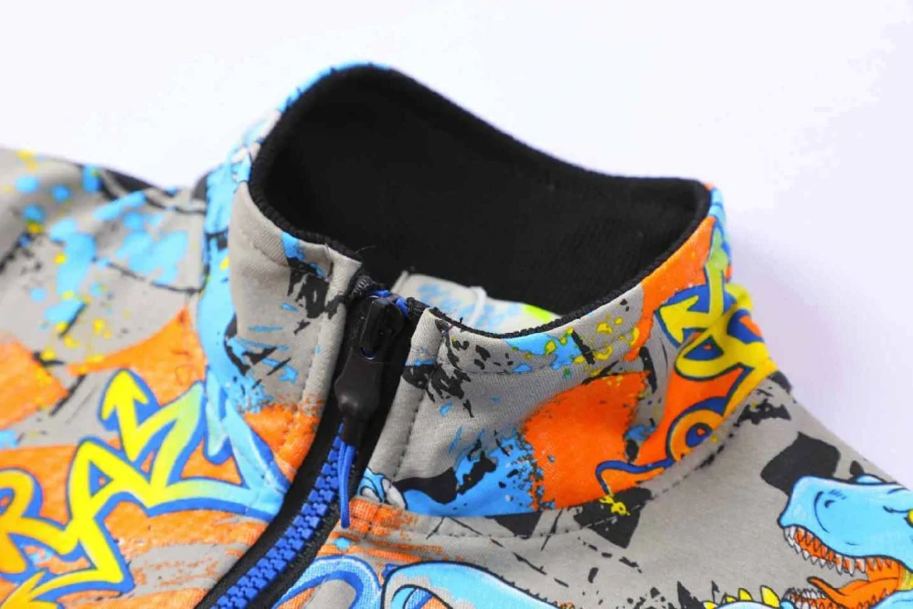 Chlapecká mikina Kugo EM9321 šedá / modrý zip