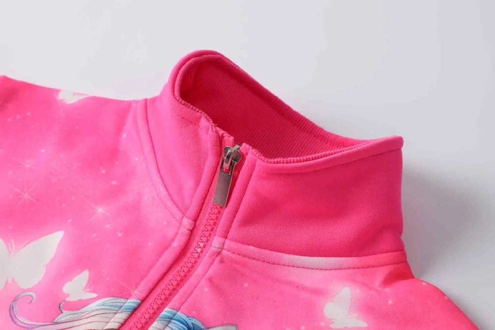 Teplá dívčí mikina Kugo PT2503 světle růžová