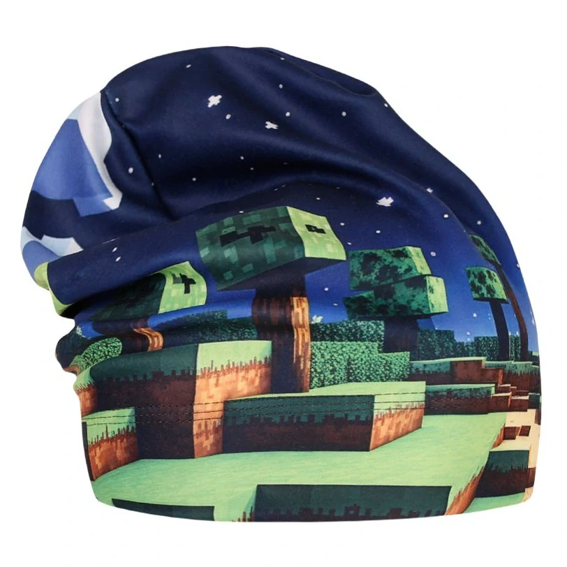 Flísová čepice Dráče Yetti - vzor 63 - modrá - herní svět