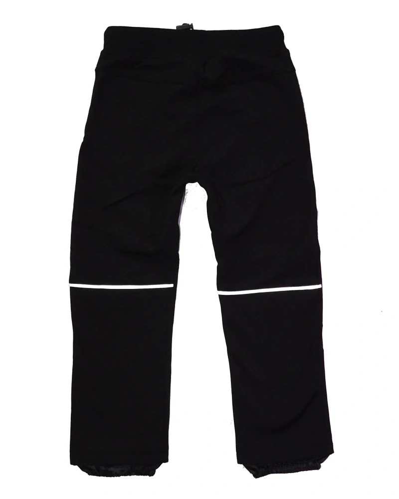 Dětské softshellové kalhoty zateplené Kugo HK5060 černé / zelené doplňky