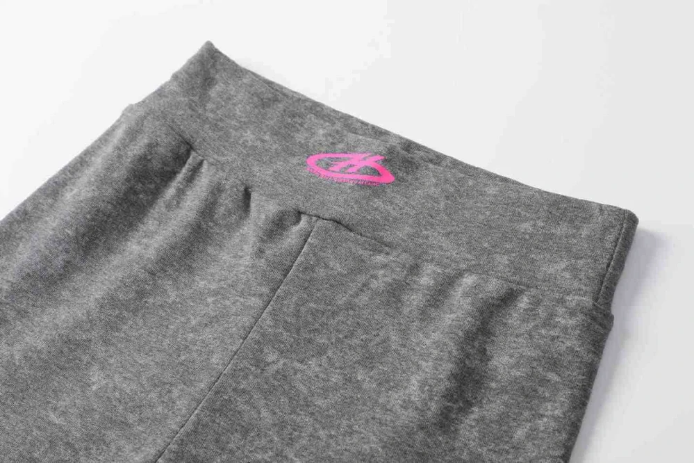 Dívčí legíny Kugo WL0950 s vysokým pasem šedé