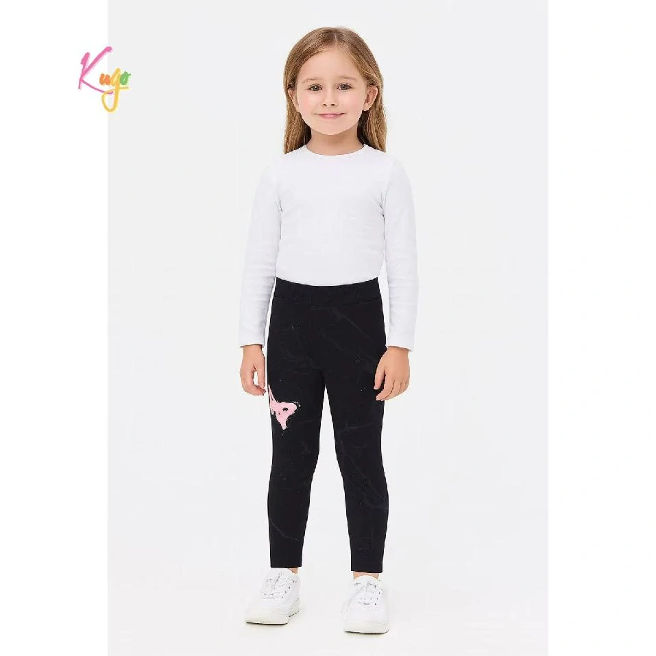 Dívčí zateplené legíny Kugo WL0935 černé