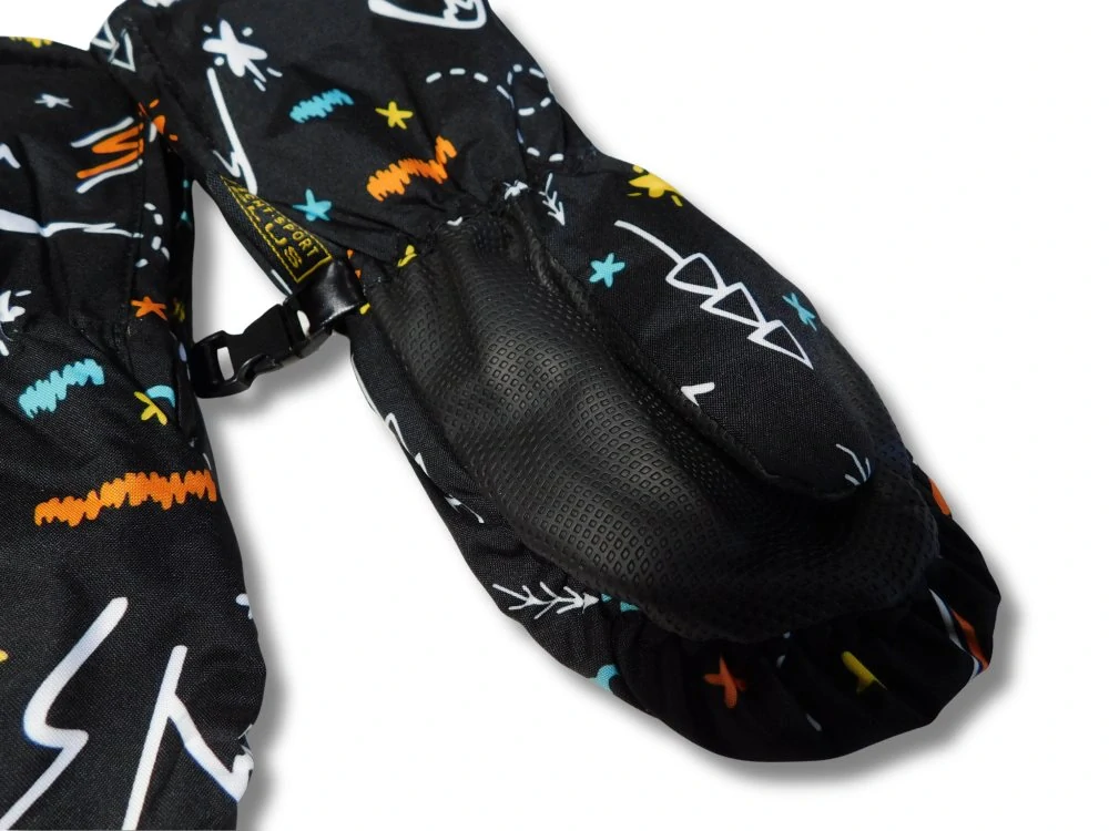 Dětské šusťákové palcové rukavice Echt C088 černé