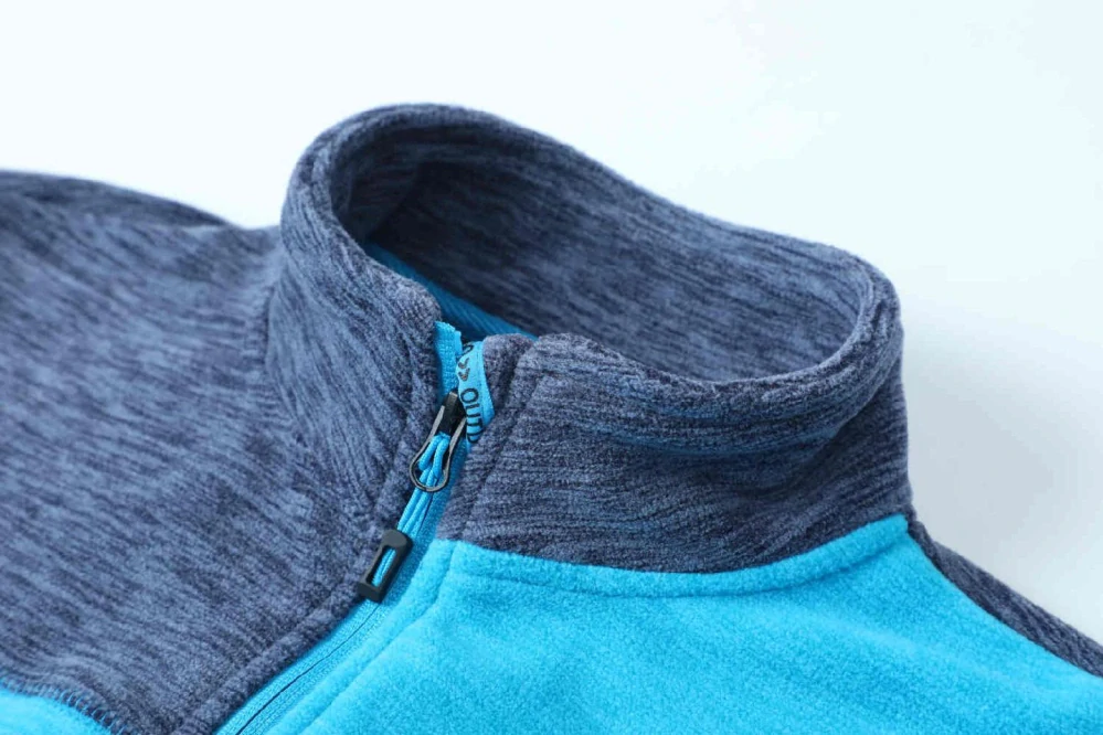 Chlapecká flísová mikina Kugo BM5615 šedomodrá