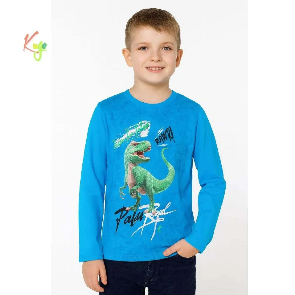 Chlapecké tričko dlouhý rukáv Kugo XC1305 modré