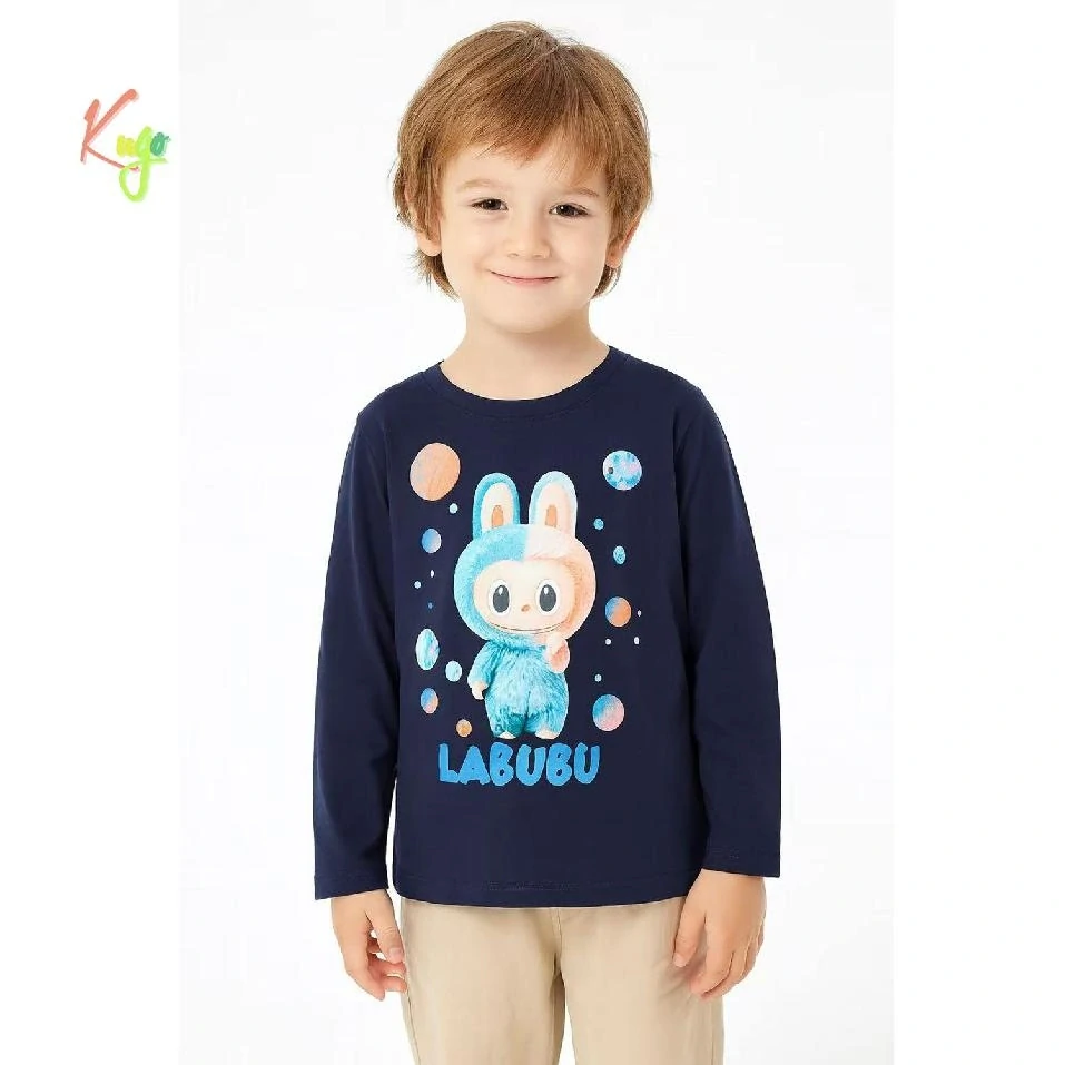 Chlapecké tričko dlouhý rukáv Kugo DT9421 tmavě modré