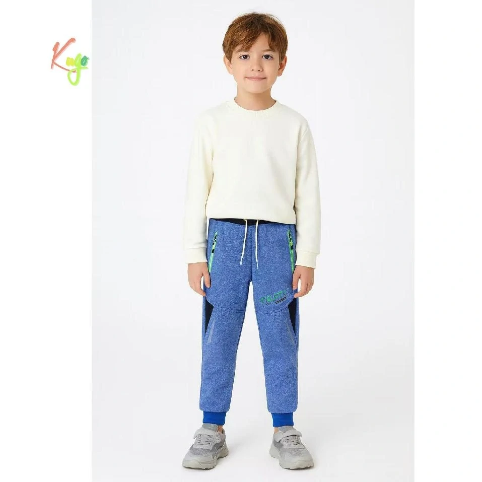 Teplé softshellové tepláky chlapecké Kugo GK8639 modré