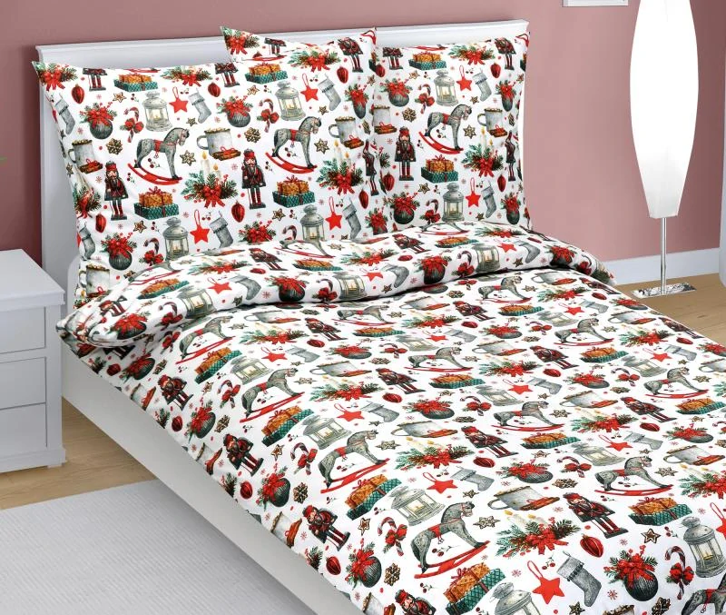 Dětské vánoční povlečení Bellatex Louskáček 140x200 + 70x90 cm