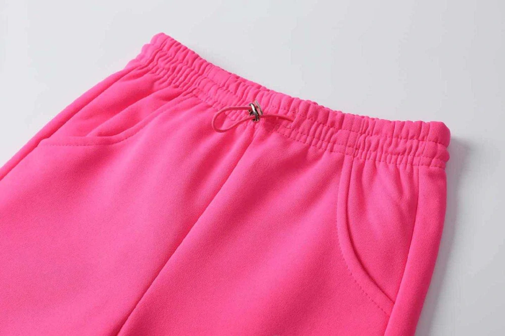 Teplé dívčí tepláky Kugo PT2502 růžové