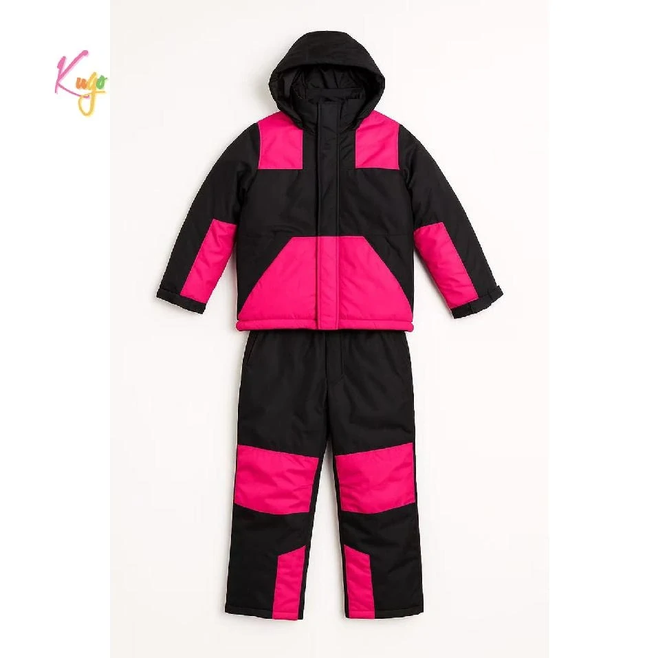 Dívčí zimní bunda + lyžařské kalhoty Kugo PG25001 růžová