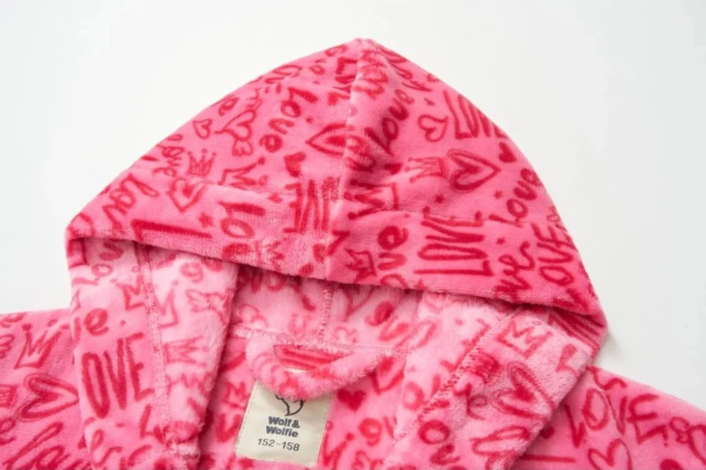 Dívčí župan Wolf & Wolfie Z2593 růžový