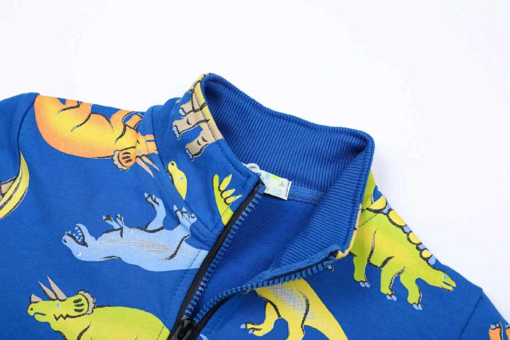 Chlapecká mikina Kugo HC9303 s dinosaury modrá