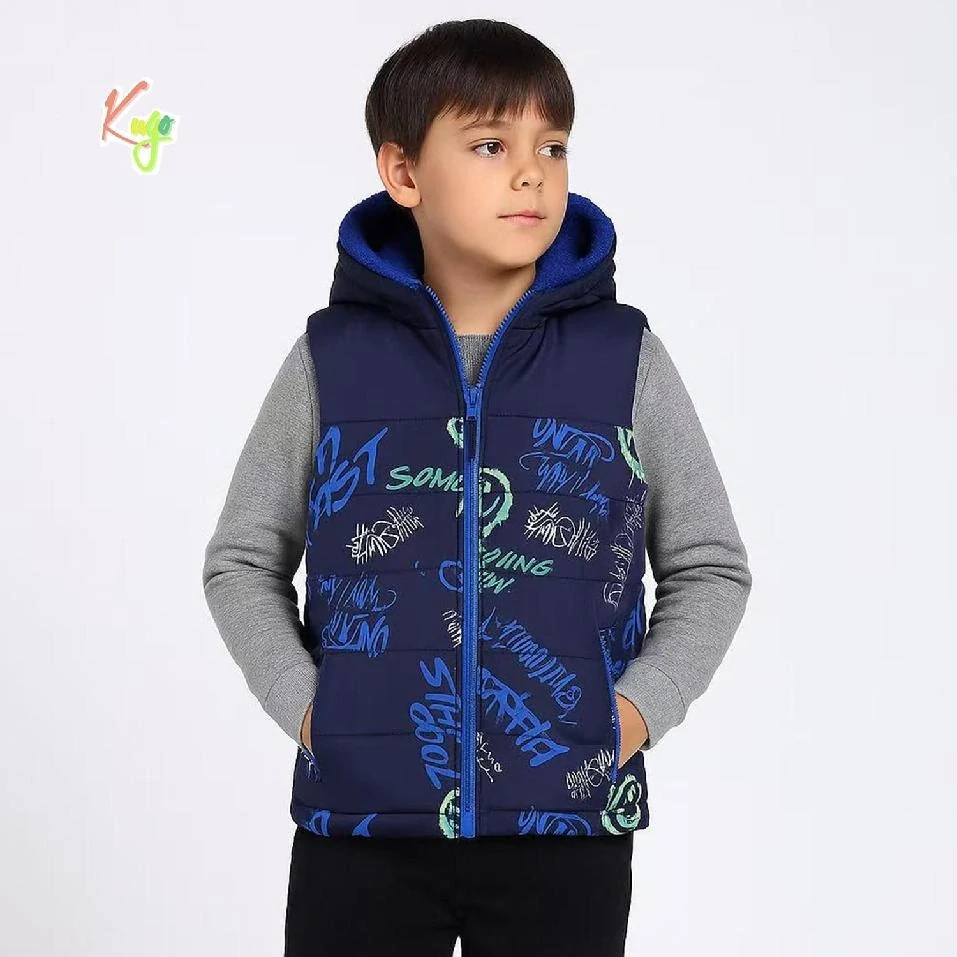 Chlapecká šusťáková vesta zateplená Kugo FM0368 modrá