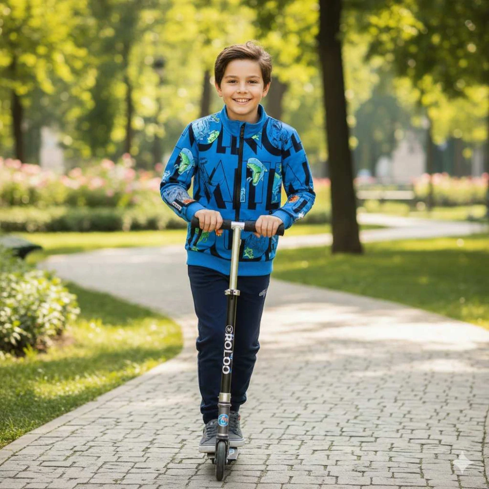 Chlapecká mikina Kugo GM8718 tyrkysová