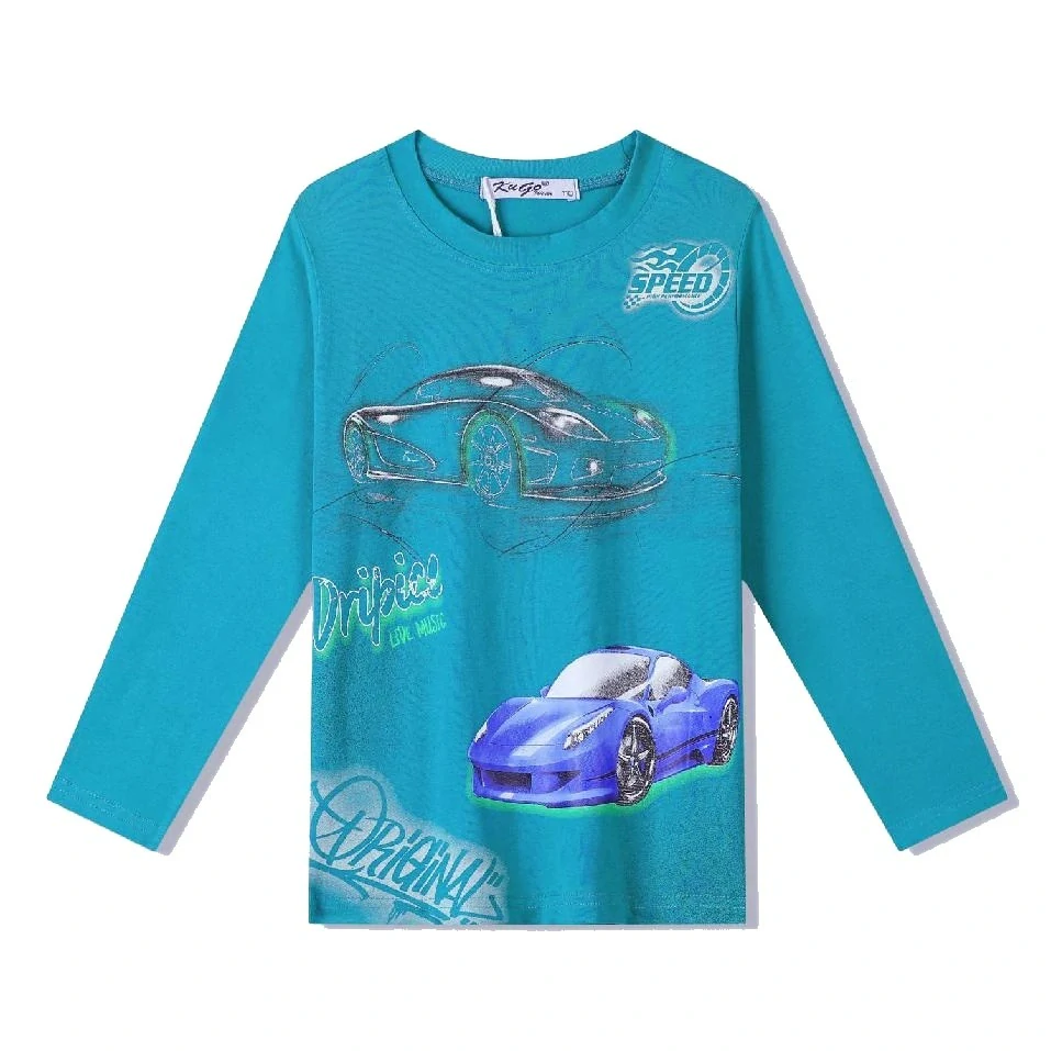 Chlapecké tričko dlouhý rukáv Kugo XC1302 modré