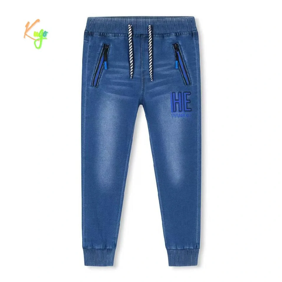 Chlapecké riflové tepláky - kalhoty Kugo FK0280 modré / modré doplňky