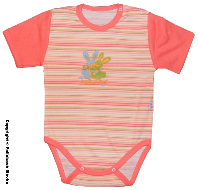 Dětské body dlouhý rukáv Baby Boom oranžové