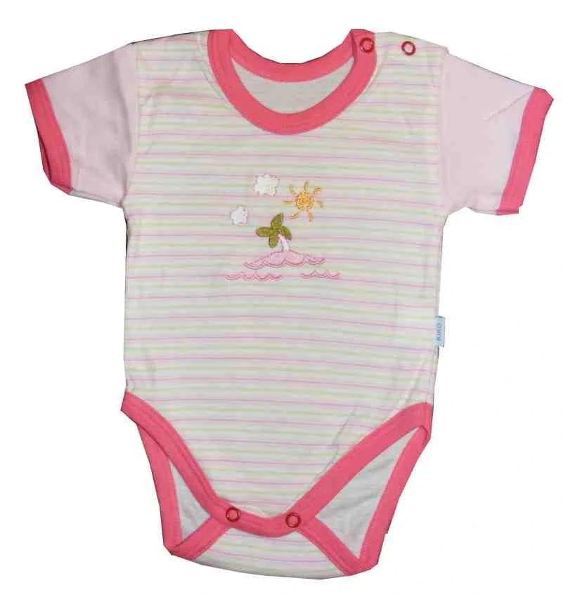 Dětské body dlouhý rukáv Baby Boom růžové