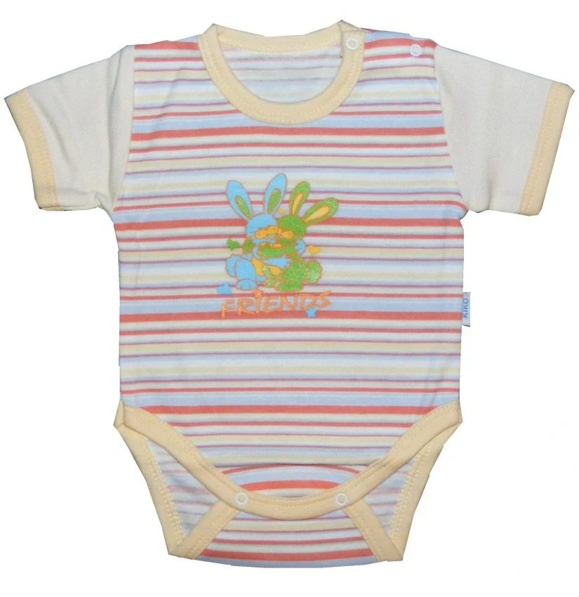 Dětské body dlouhý rukáv Baby Boom žluté