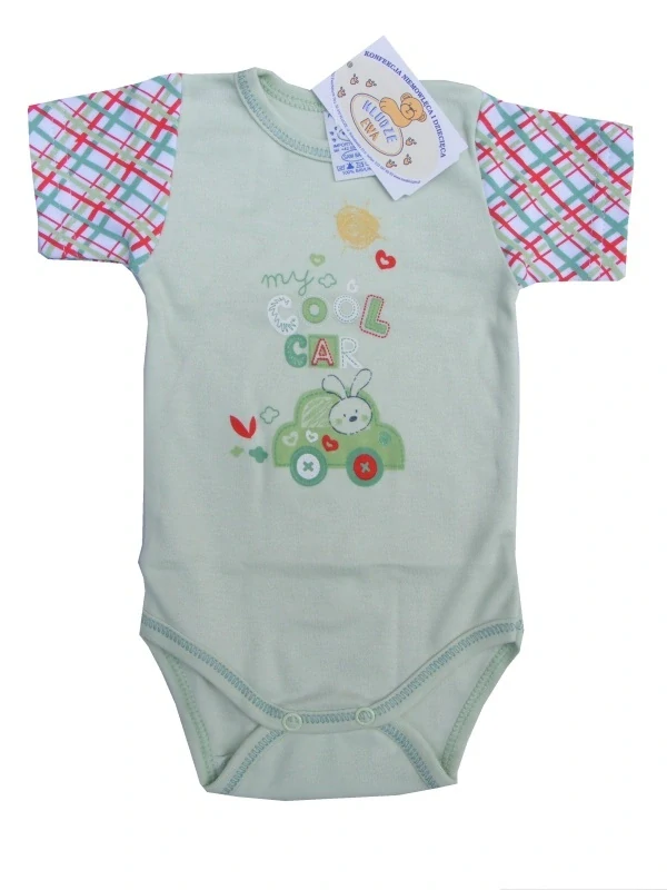 Kojenecké body krátký rukáv Ewa Jáš zelené