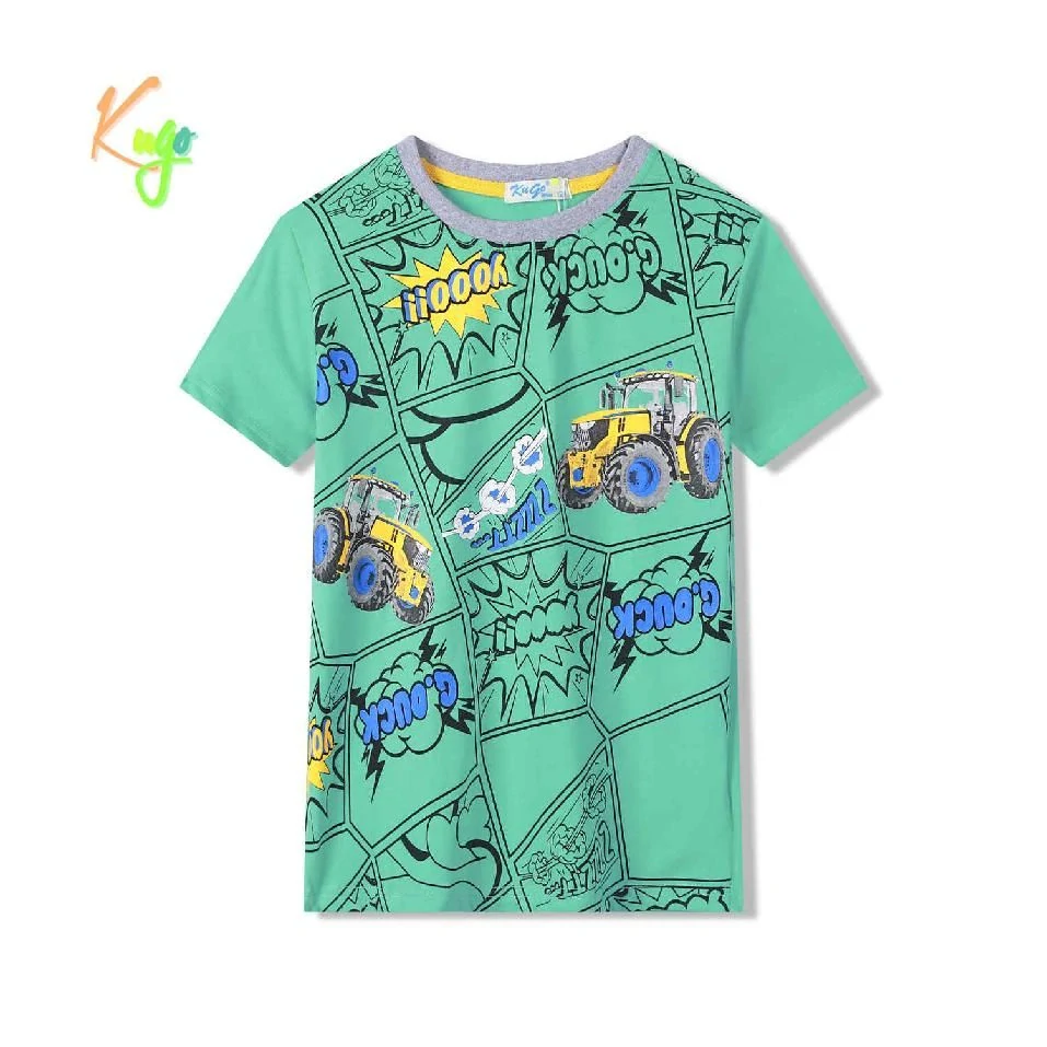 Chlapecké tričko krátký rukáv Kugo WP7313 zelené