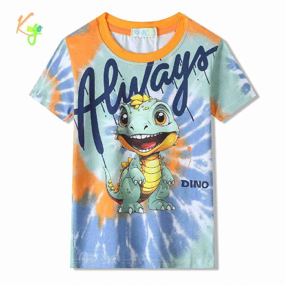 Chlapecké tričko krátký rukáv Kugo FC0370 oranžové