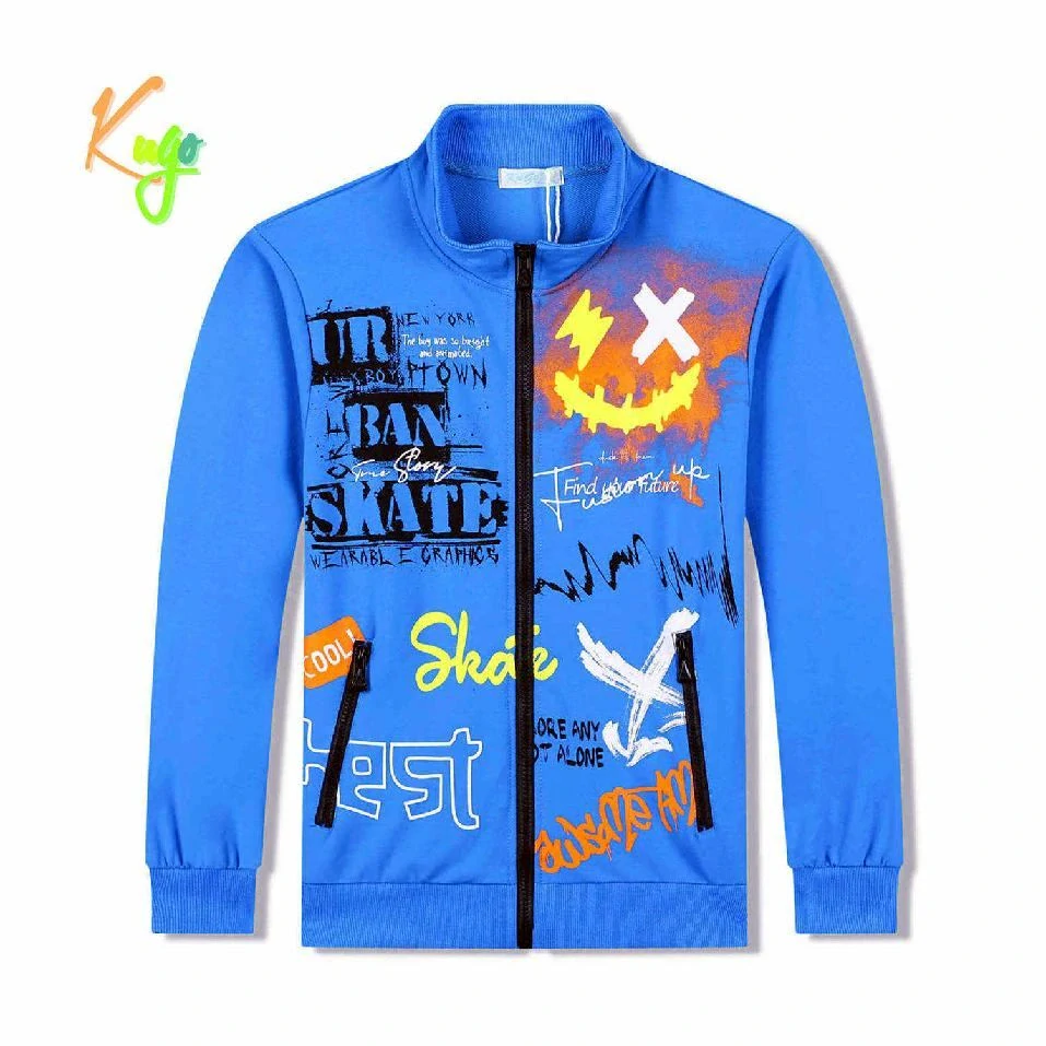 Chlapecká mikina Kugo GM8719 tyrkysová