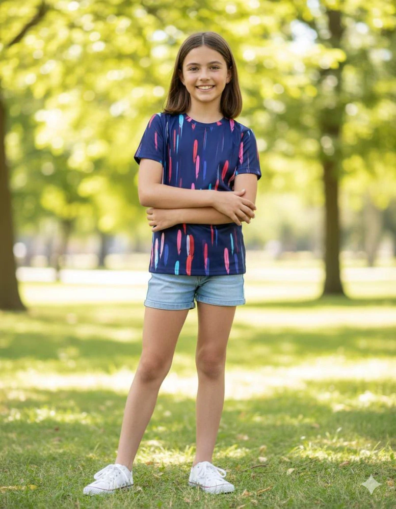 Dívčí funkční tričko Kugo ST3660 tmavě modrá