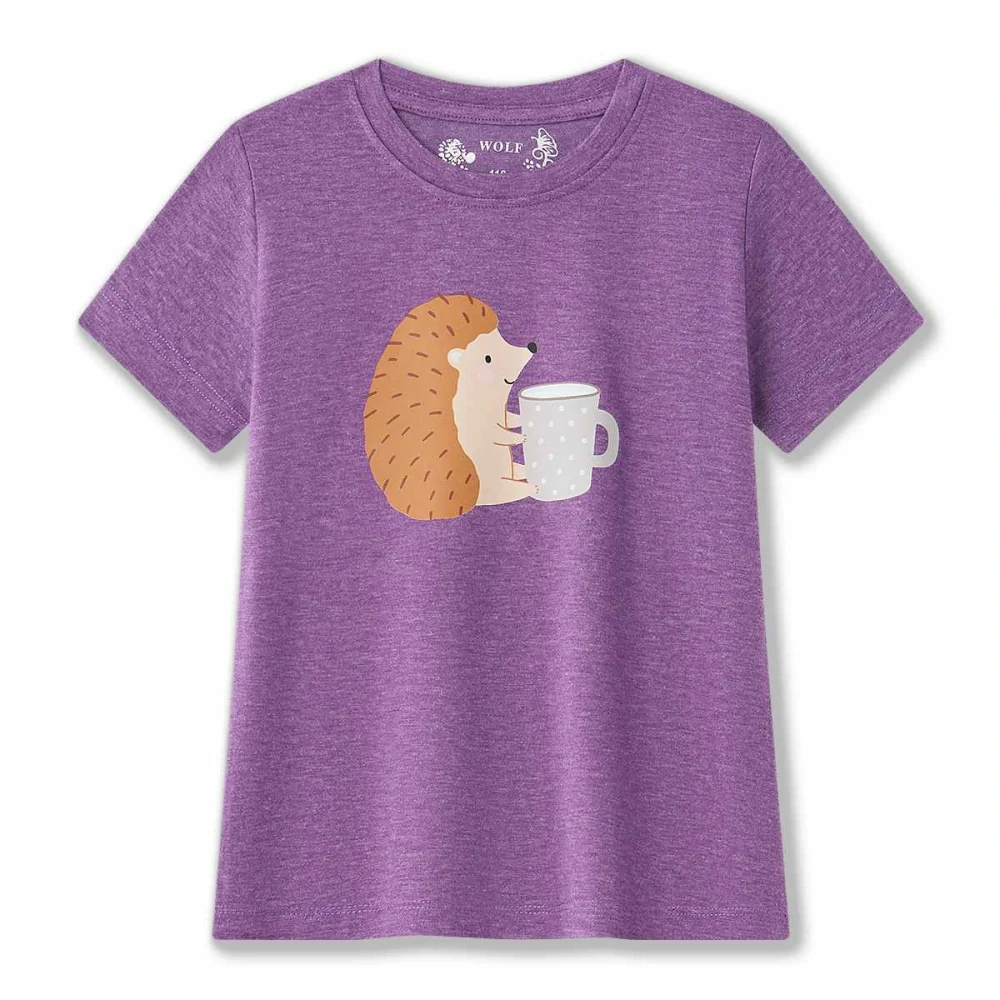 Dívčí tričko krátký rukáv Wolf S2515B fialové