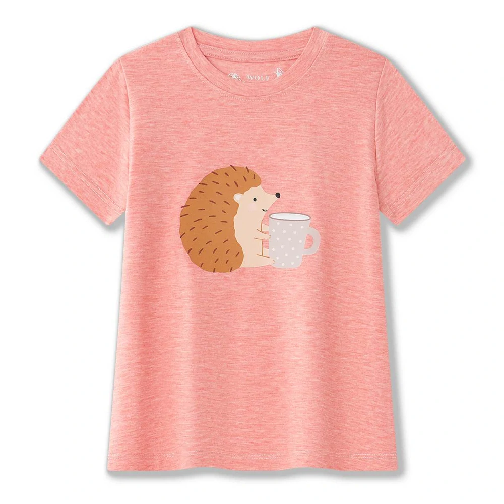 Dívčí tričko krátký rukáv Wolf S2515B lososové