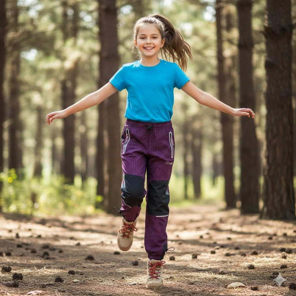 Dívčí outdoorové kalhoty Kugo G9652 růžové