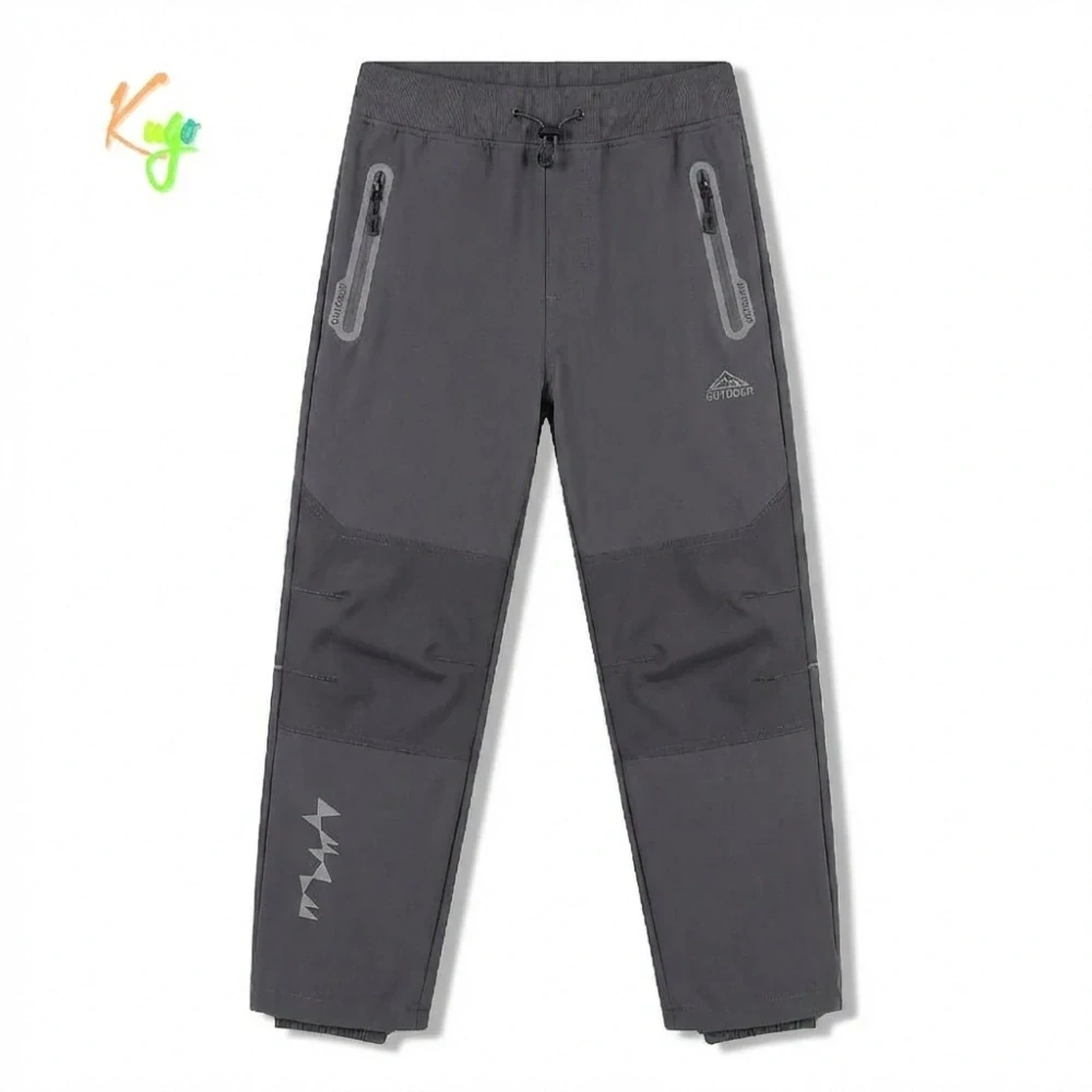 Dětské softshellové kalhoty nezateplené Kugo HK5303 tmavě šedé