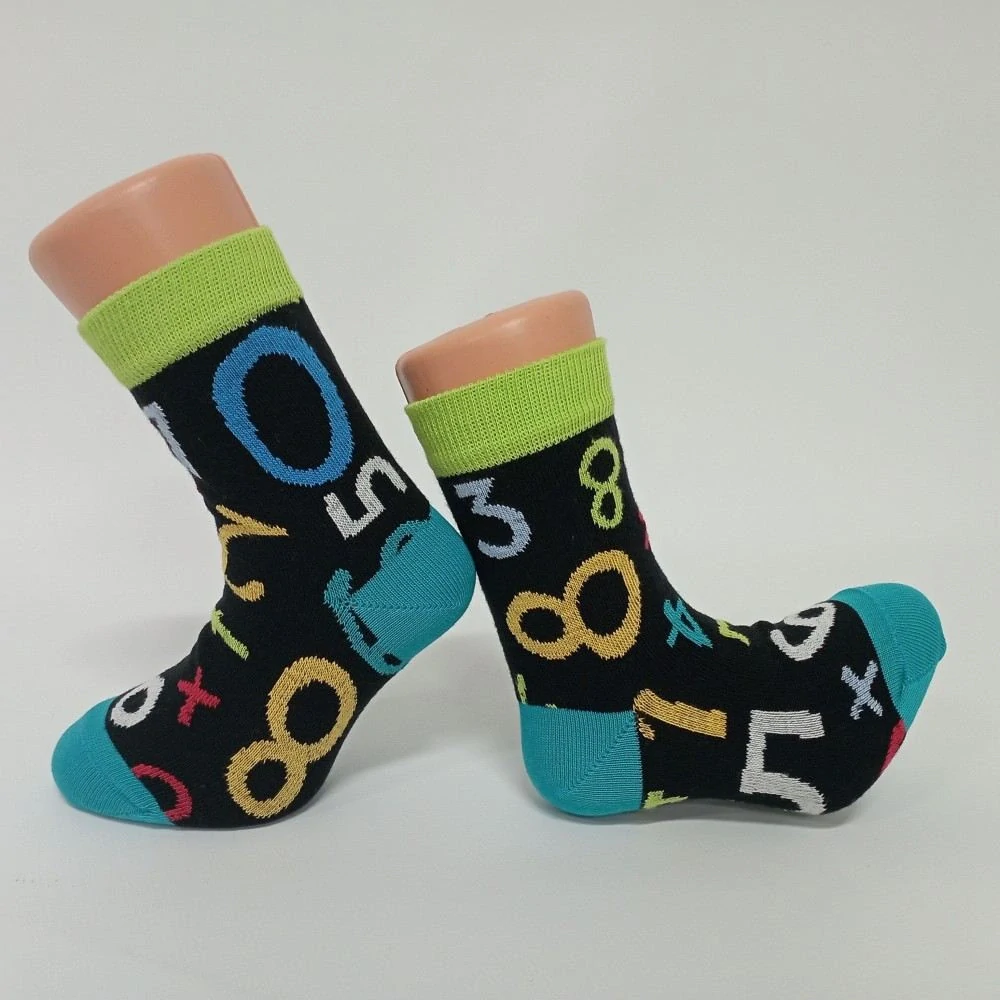 Dětské ponožky Trepon Number černo-tyrkysové