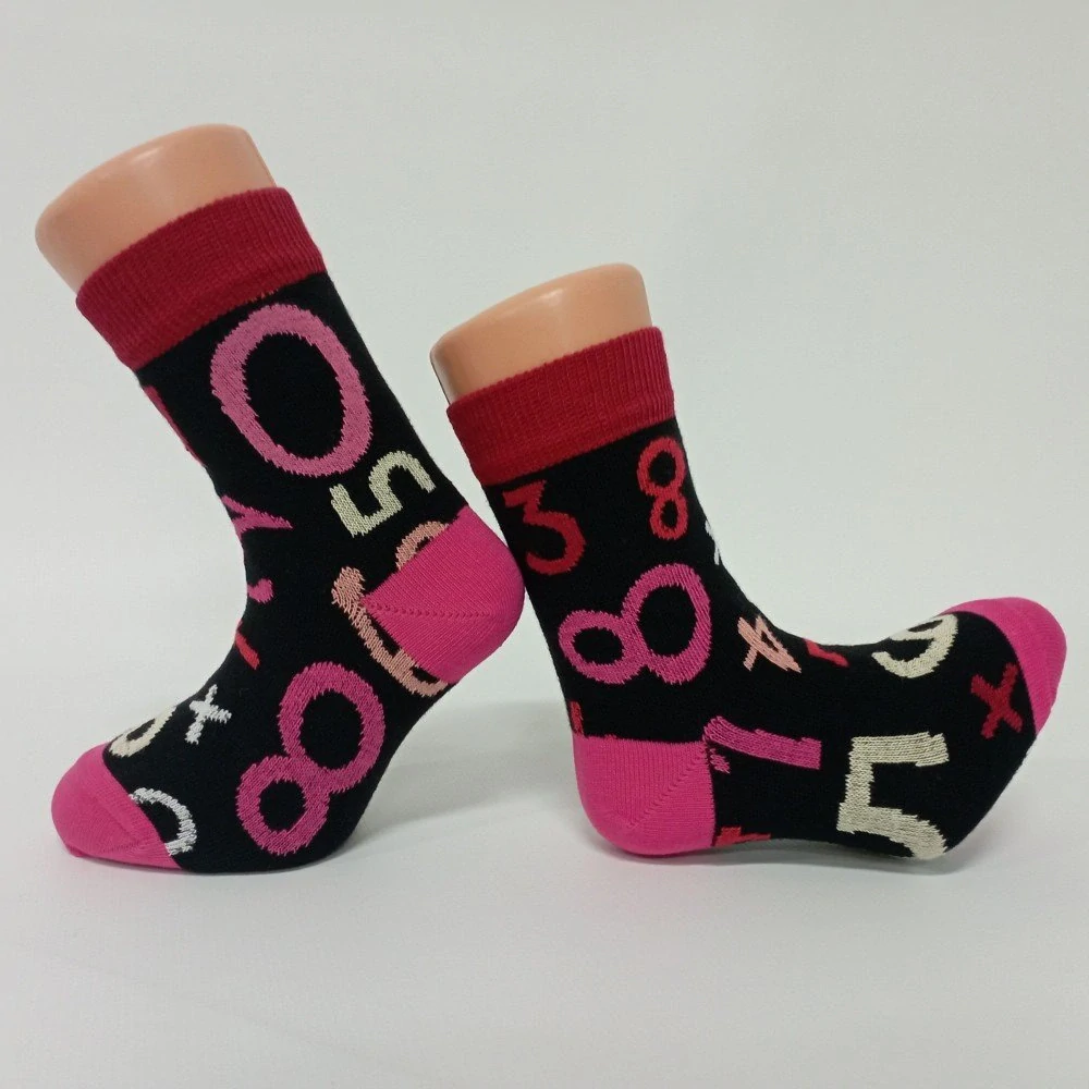 Dětské ponožky Trepon Number černo-růžové