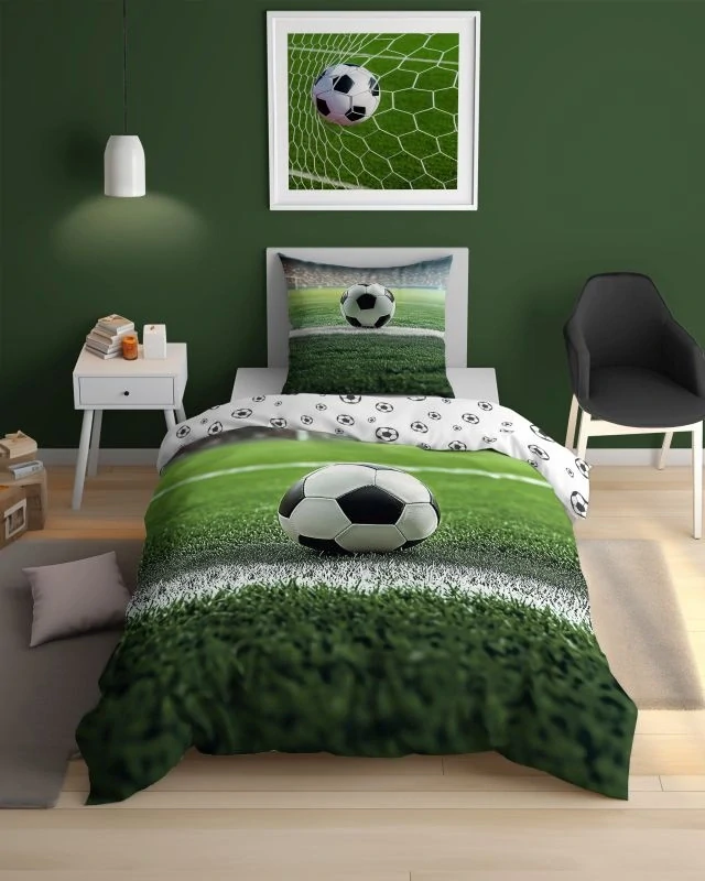 Bavlněné povlečení Fotbal 140x200 + 70x80 cm