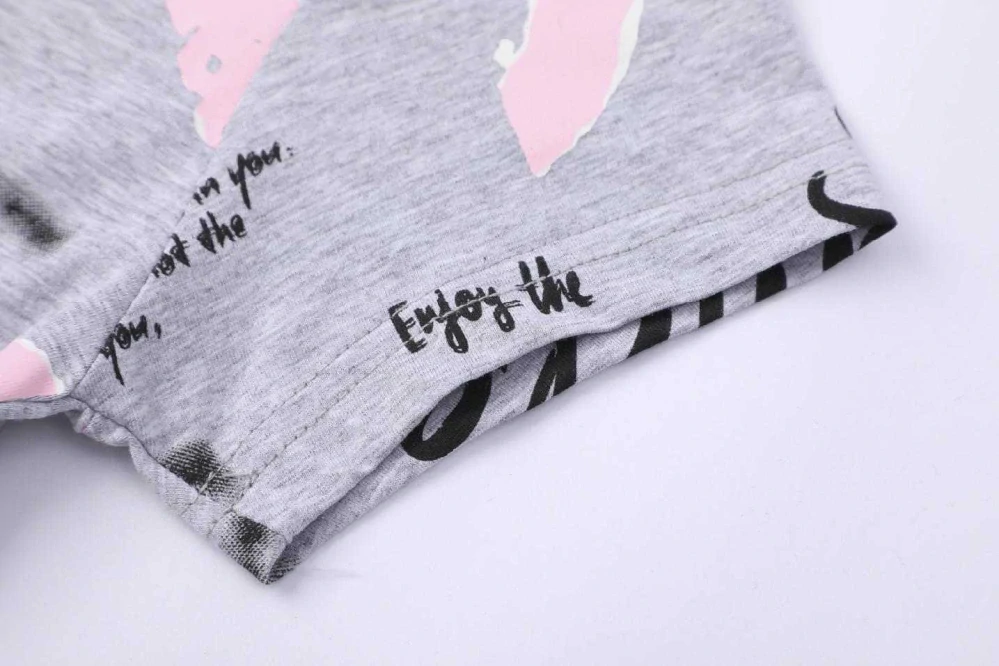 Dívčí šaty krátký rukáv Kugo HS9331 šedé