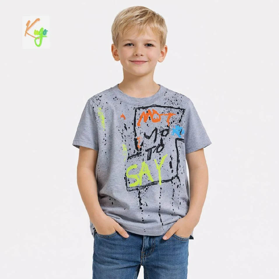 Chlapecké tričko krátký rukáv Kugo DC9388 šedé