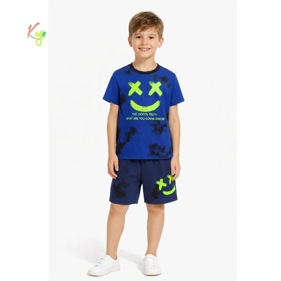 Chlapecké letní pyžamo (krátké) Kugo MP5886 modré