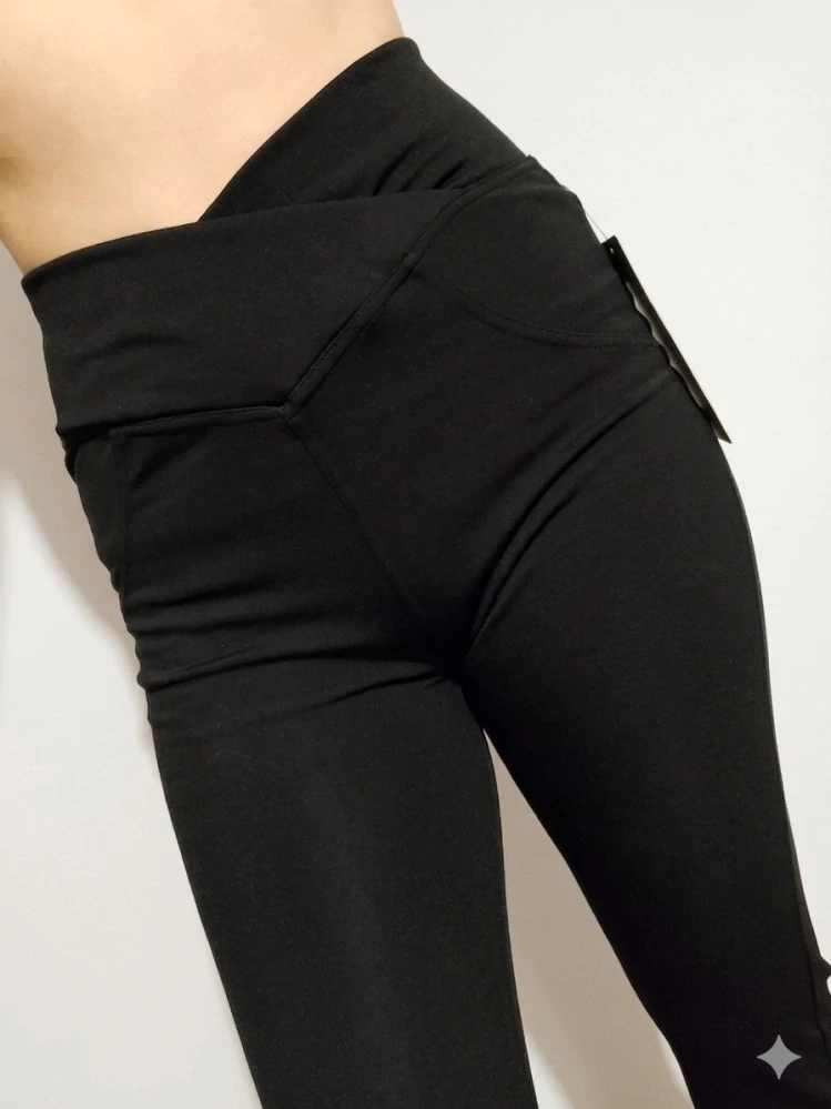 Dámské legíny do zvonu Elevek Mia černé