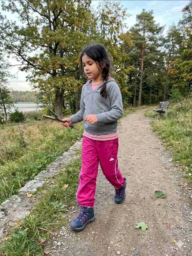 Dětské šusťákové kalhoty Kugo H216B růžové