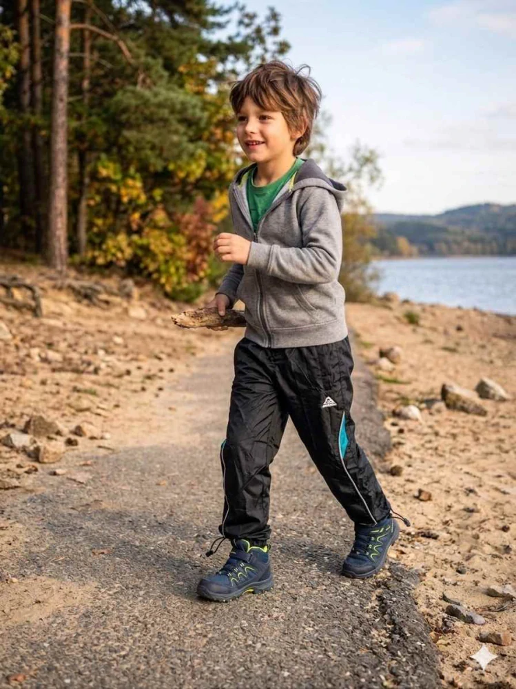 Dětské šusťákové kalhoty Kugo H216B černé